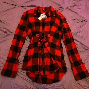 👚Flannel Corset Shirt👚